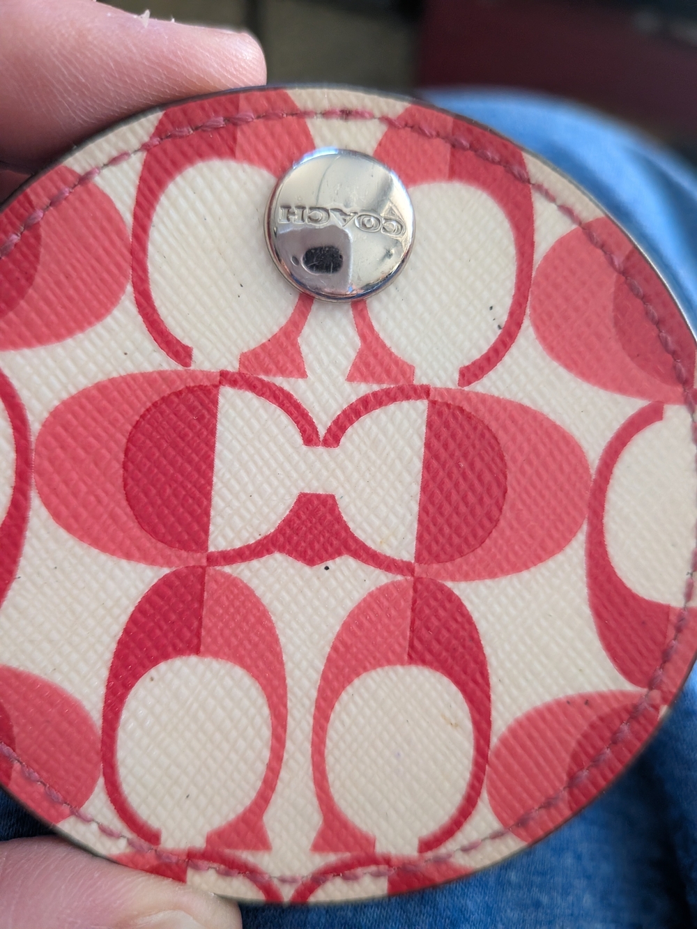 Coach‎ Signature Red Coin Pouch